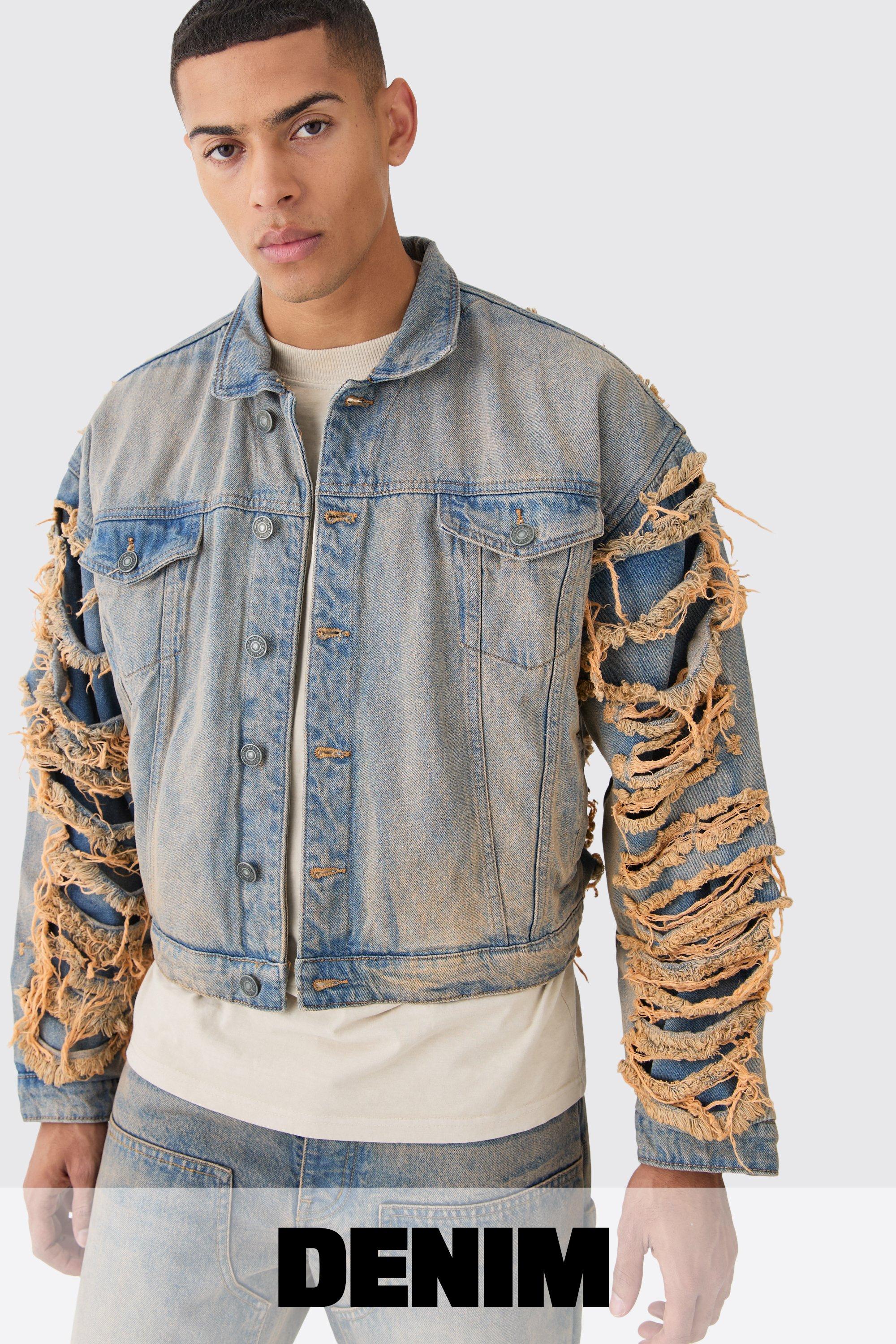 Boohoo pride denim jacket hotsell